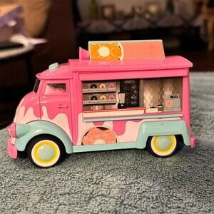 Maxx Action Donut Food Truck Toy Vehicle Pink Friction Motor Lights Sounds